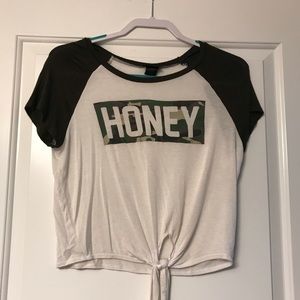 Honey Camo Crop Top